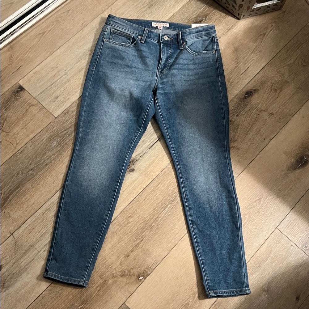 NWT. Lucky Brand, Ava Blue Mid-Rise Skinny Jeans - Sz 8 - Picture 2 of 8
